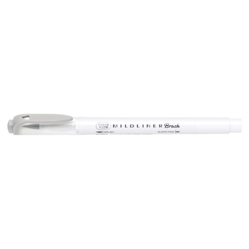 Zebra Mildliner Brush Pen Fırça Uçlu Kalem Gri
