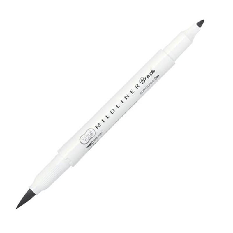 Zebra Mildliner Brush Pen Fırça Uçlu Kalem Gri