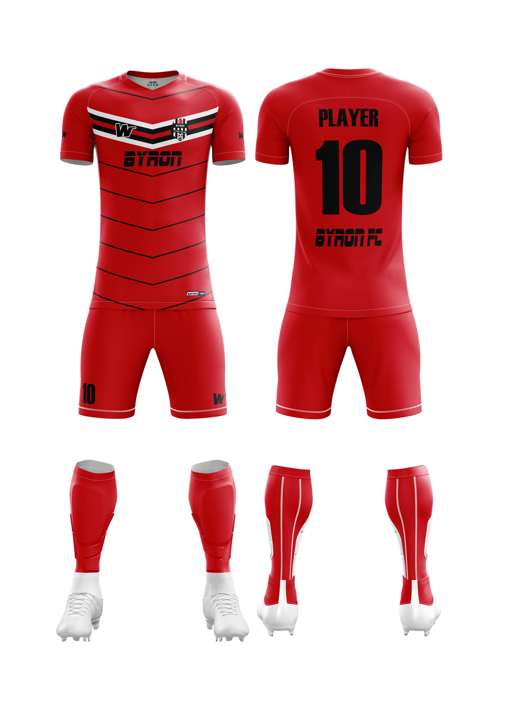 Futbol Forma Takım Model 004 0201-01  Kırmızı Siyah
