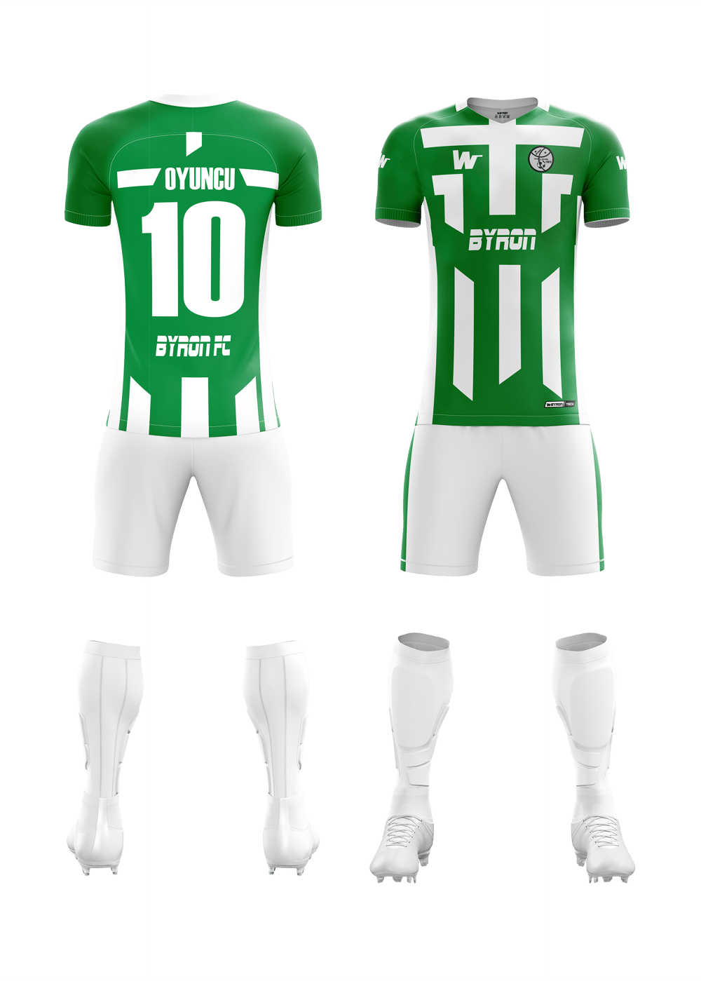 Futbol Forma Takım Model 013 0006 Beyaz Yeşil