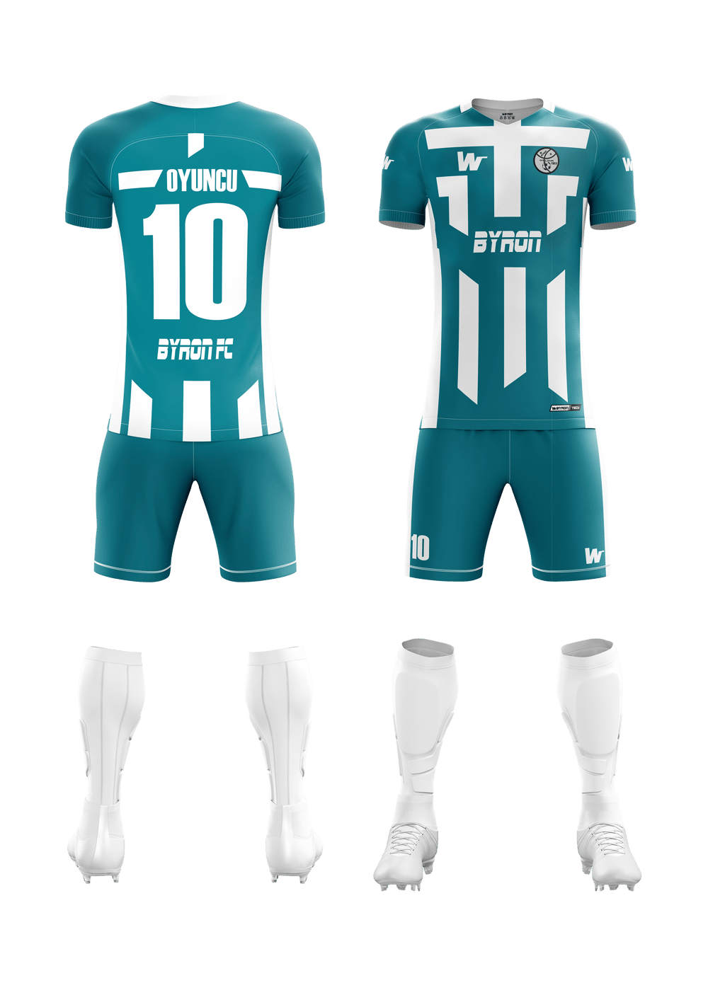 Futbol Forma Takım Model 013 0007 Beyaz Petrol