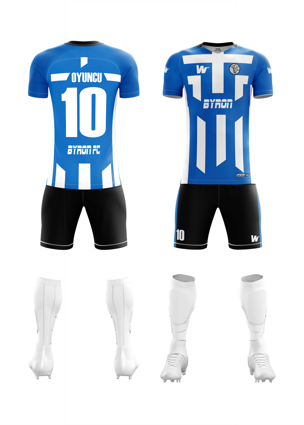 Futbol Forma Takım Model 013 0010 Beyaz Mavi
