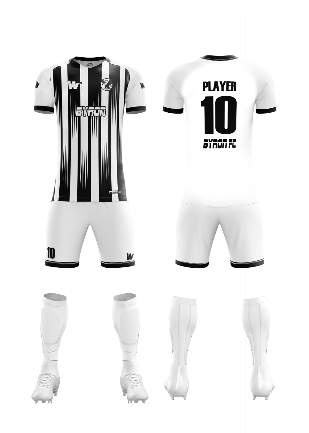 Futbol Forma Takım Model 014  0001 Beyaz Siyah
