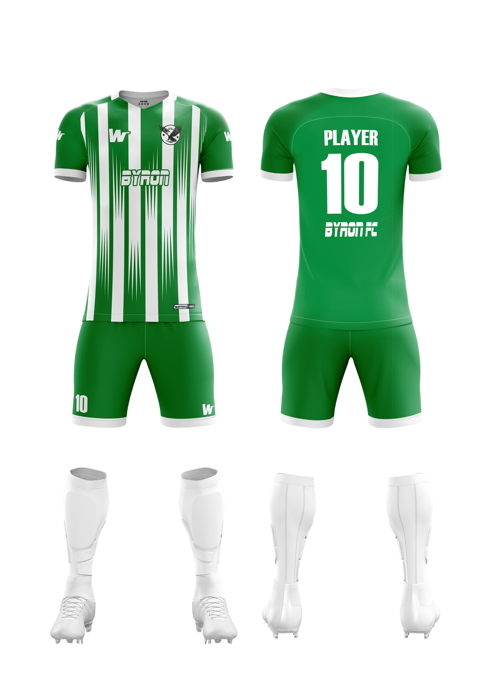 Futbol Forma Takım Model 014  0006 Beyaz Yeşil