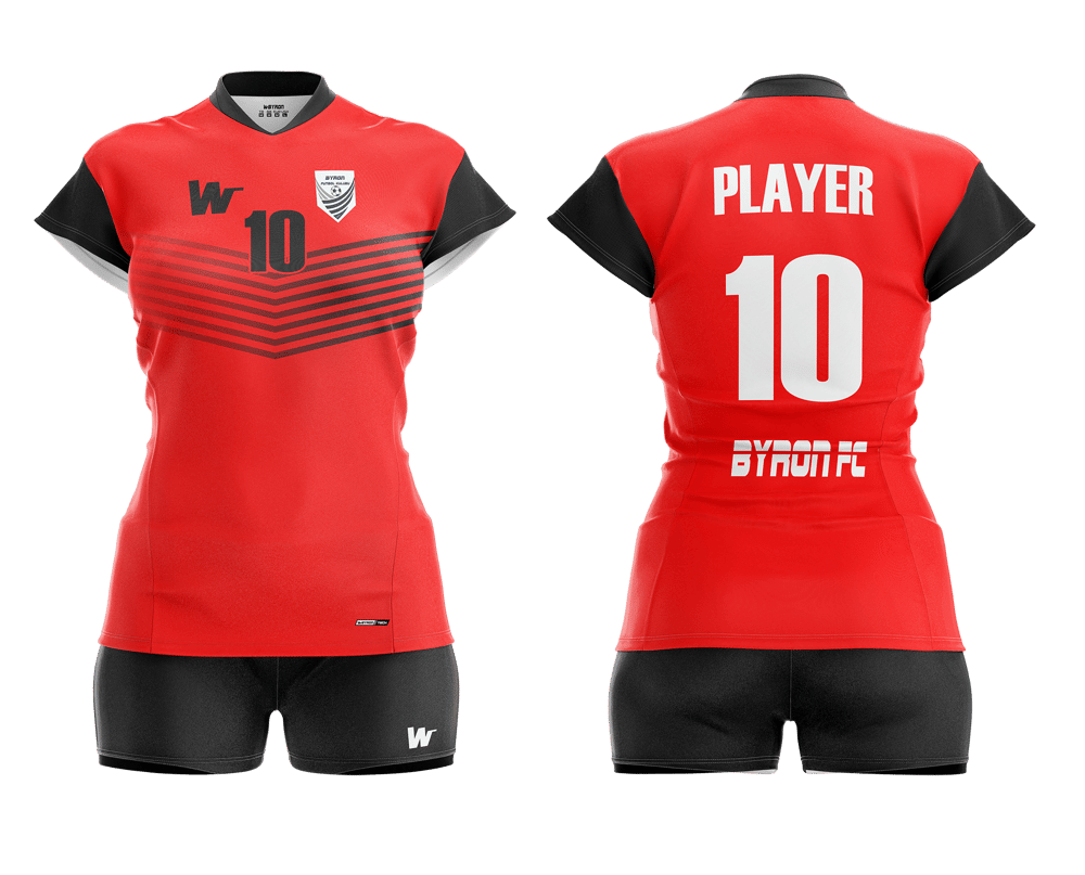 Voleybol Kadın Forma Takım Model 001 0201-01 Kırmızı Siyah