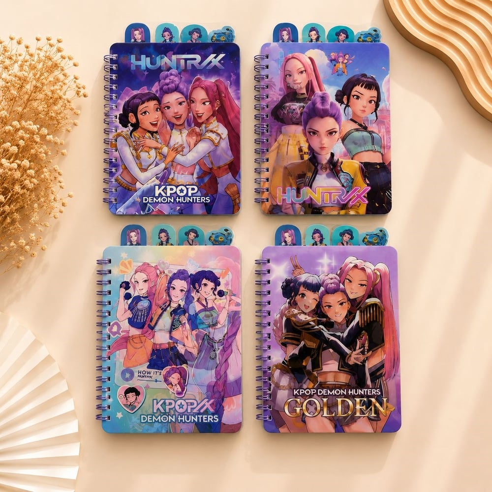  K-Pop Huntrix Hologramlı Bölmeli Defter