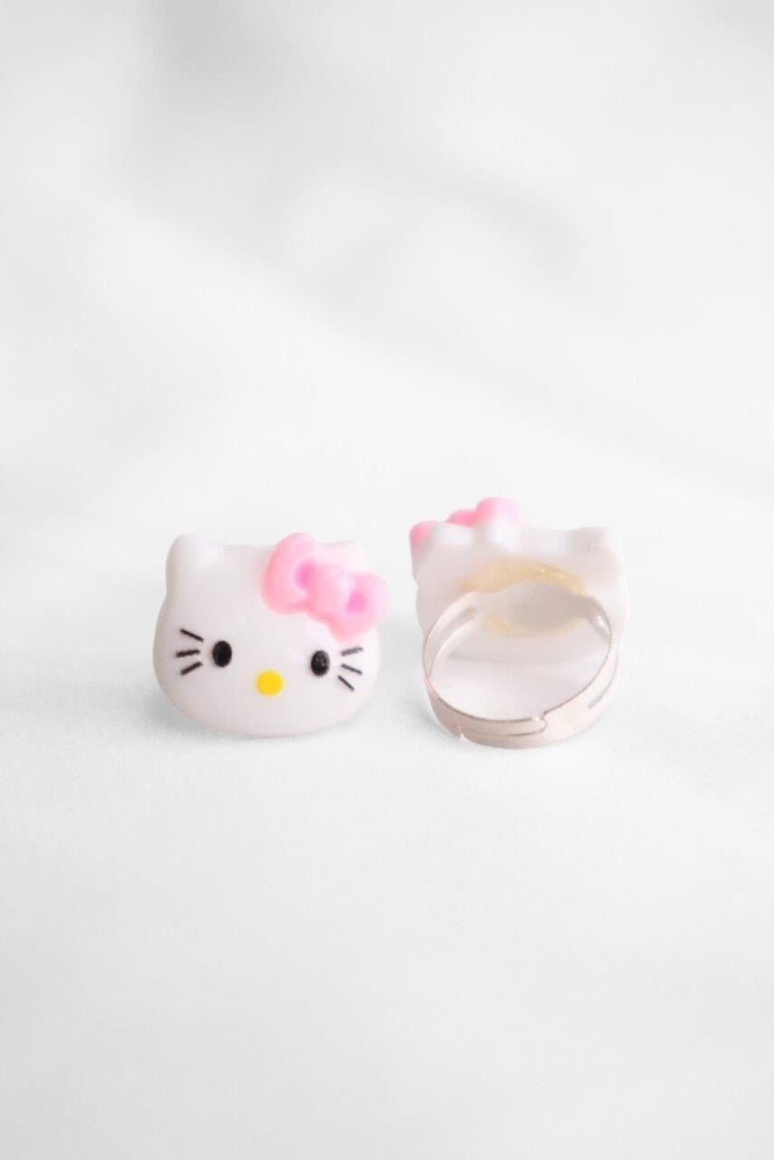 Beyaz Hello Kitty Yüzük