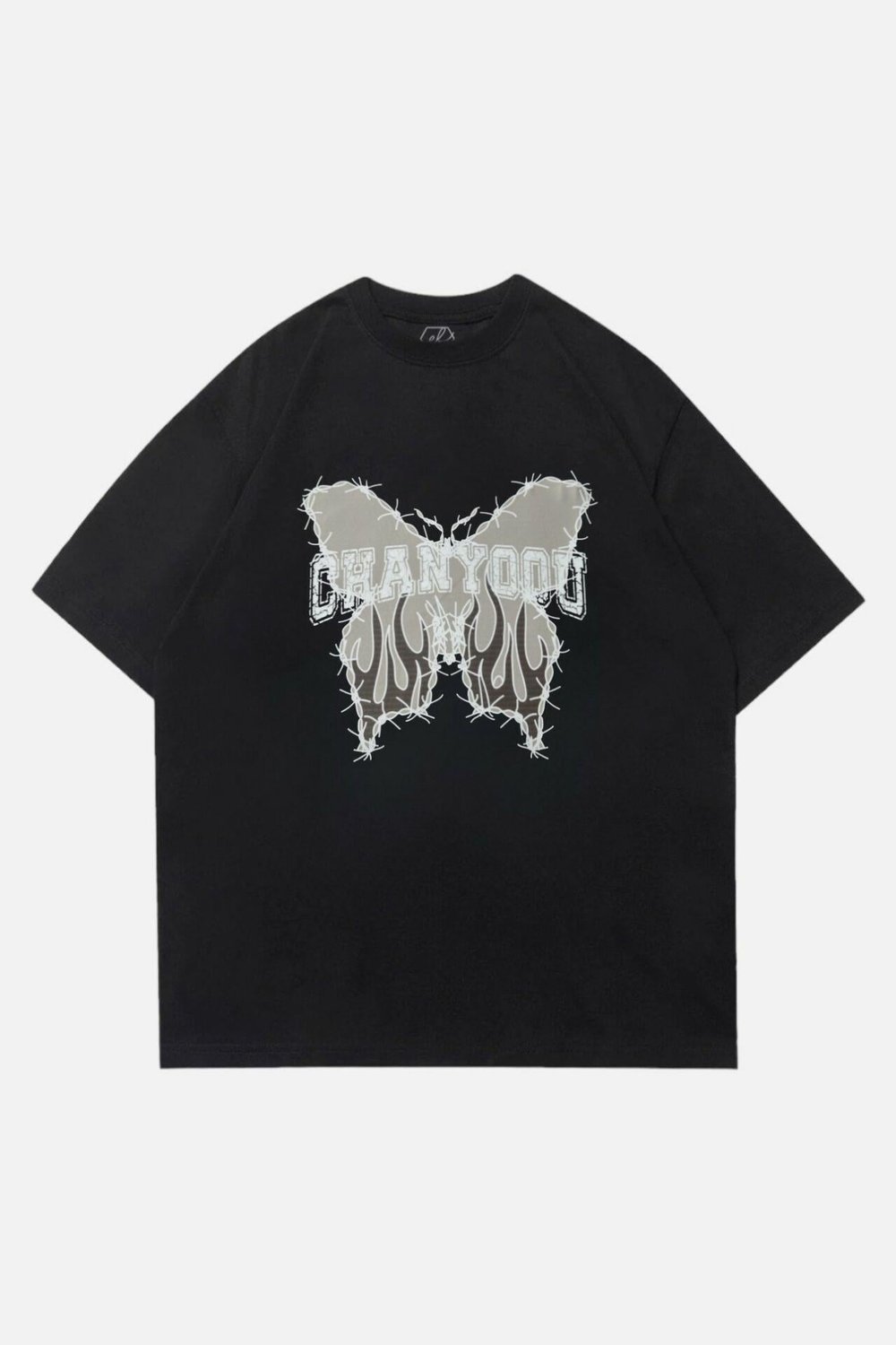 Siyah Unisex Chanyoou Butterfly T-Shirt