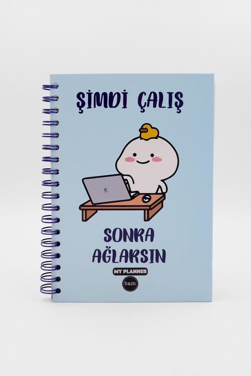 Telli Planlayıcı Defter Ajanda - Şimdi Çalış Sonra Ağlasın