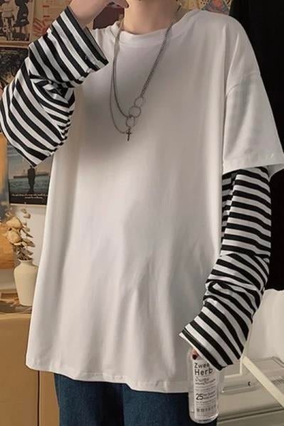 Beyaz Birleşik T-Shirt