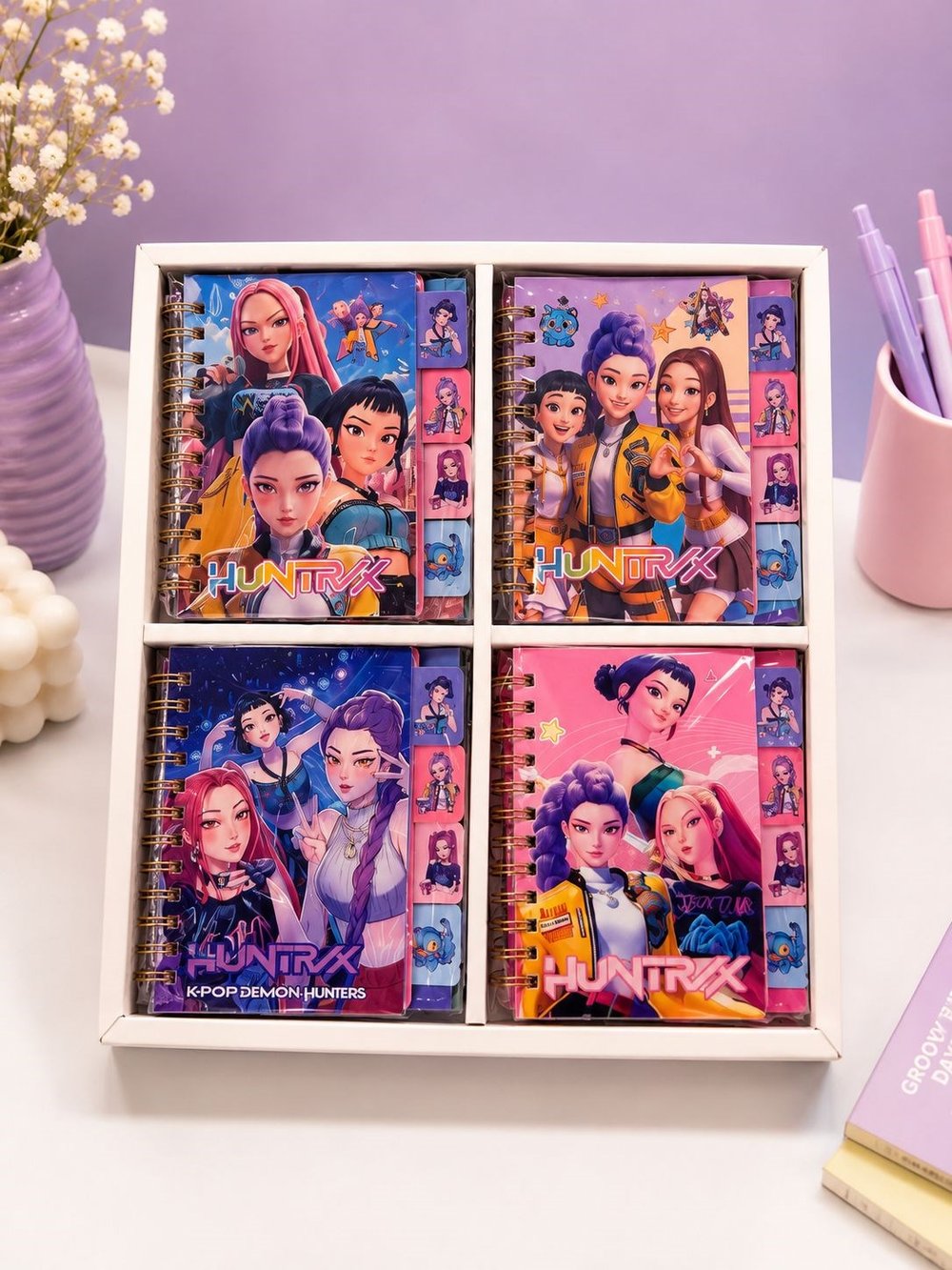 K-Pop Demon Hunters Telli Bölmeli Not Defter 