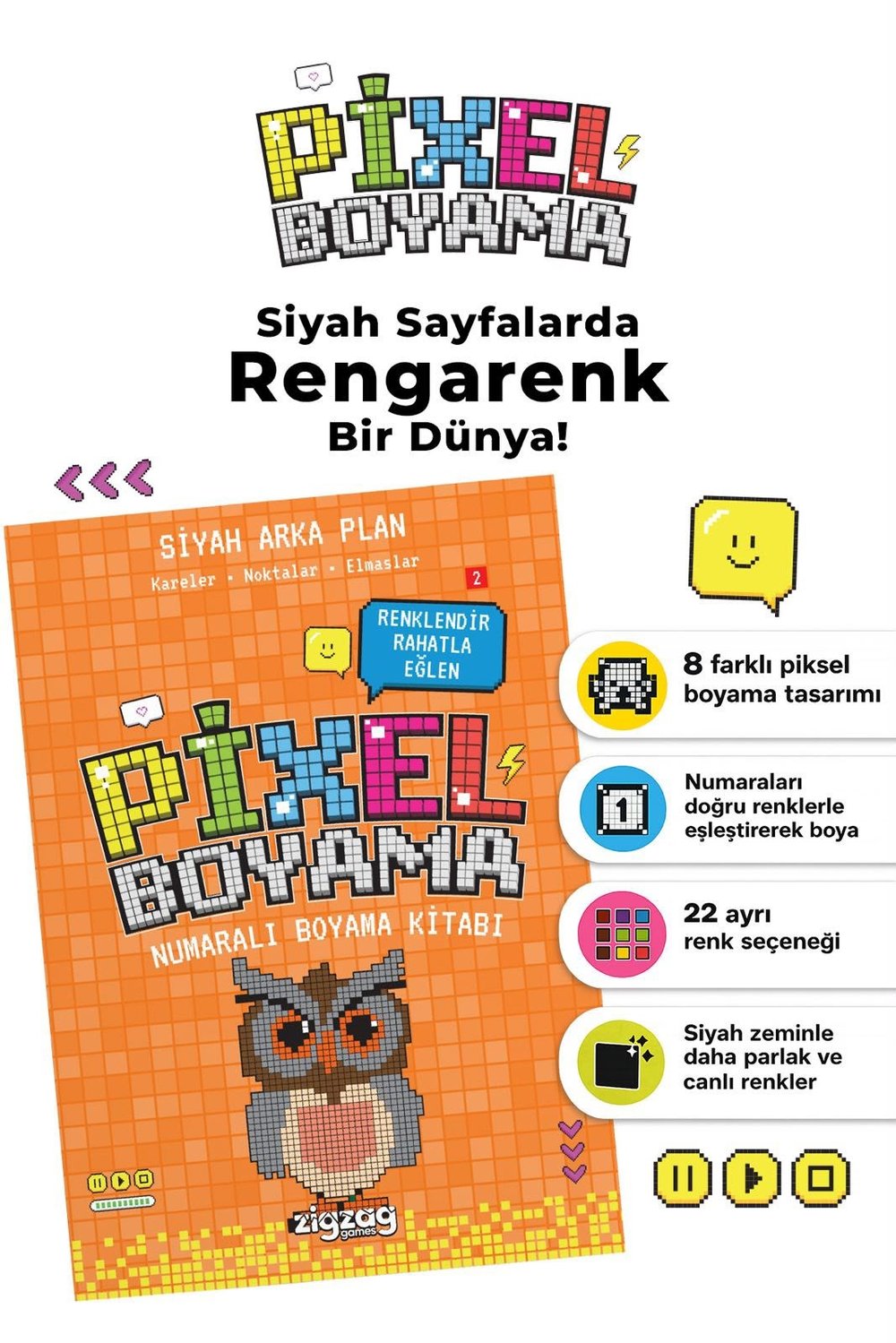 Piksel Boyama - Boyama Kitabı - NO 2
