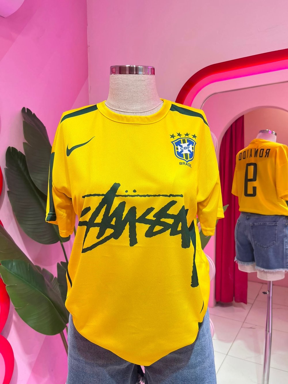 Sarı Vintage Brasil Jersey T-Shirt 