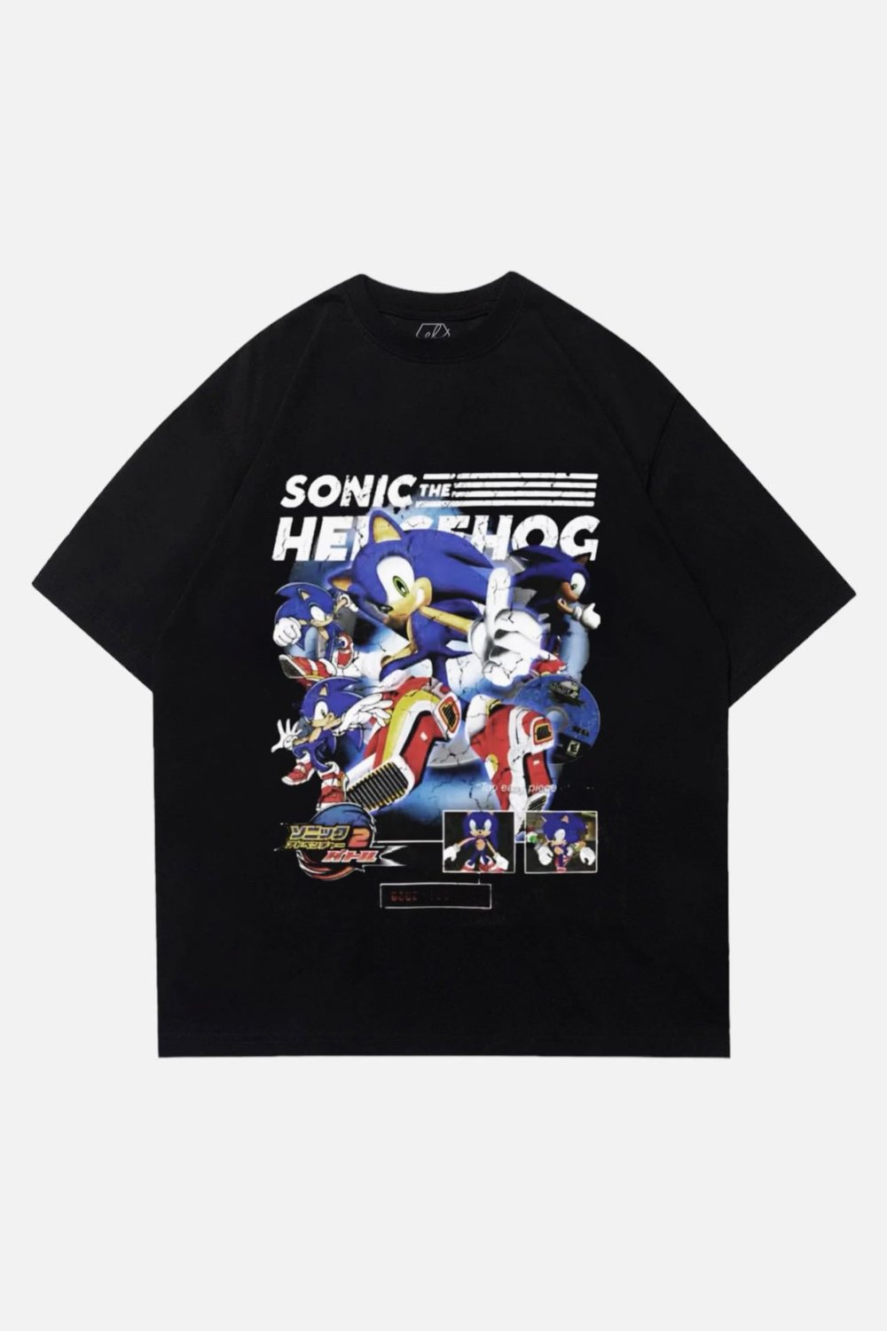 Siyah Unisex Sonic The Hedgehogs T-Shirt