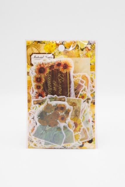 Vintage Ayçiçeği Sticker Set(100'lü)