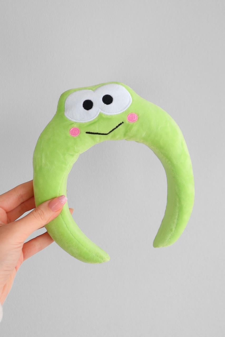 Yeşil Sevimli Frog Saç Taç 