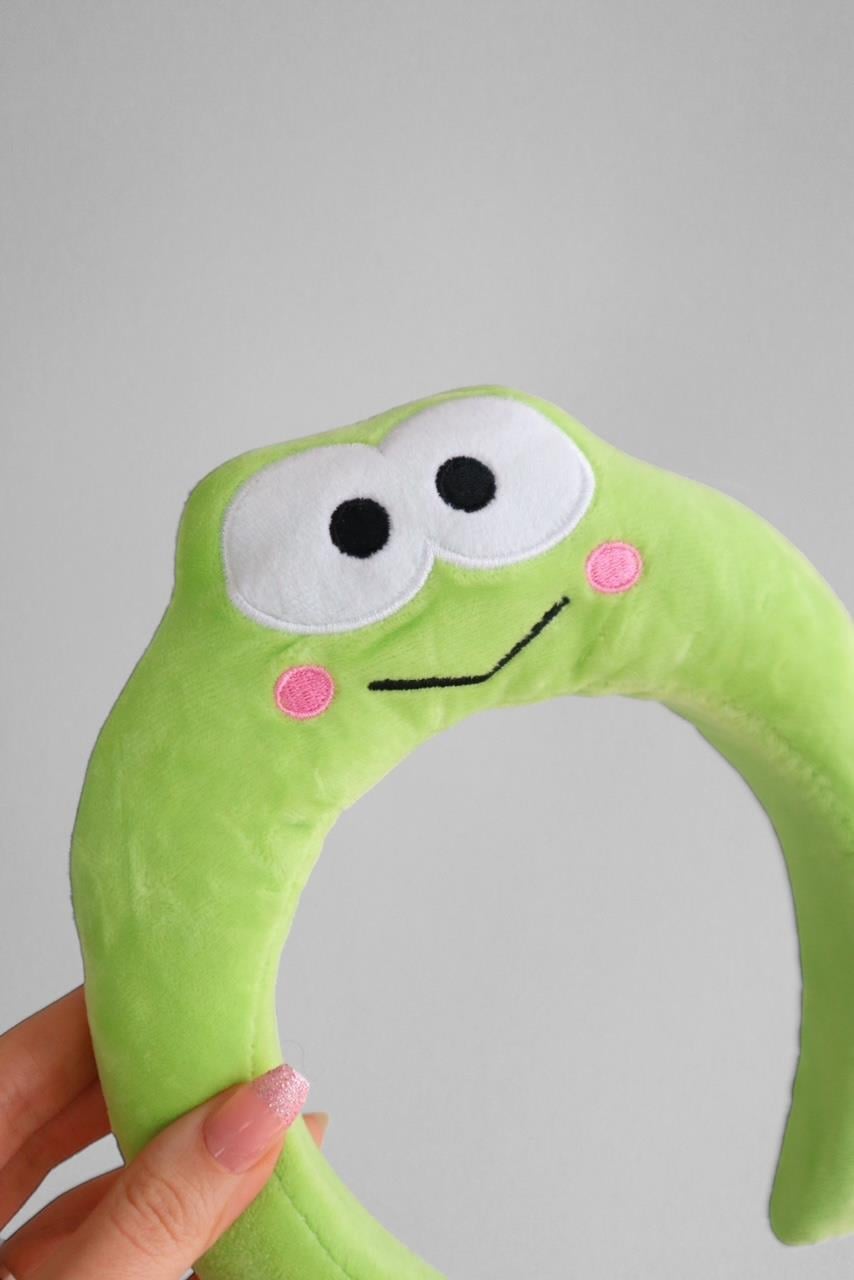 Yeşil Sevimli Frog Saç Taç 
