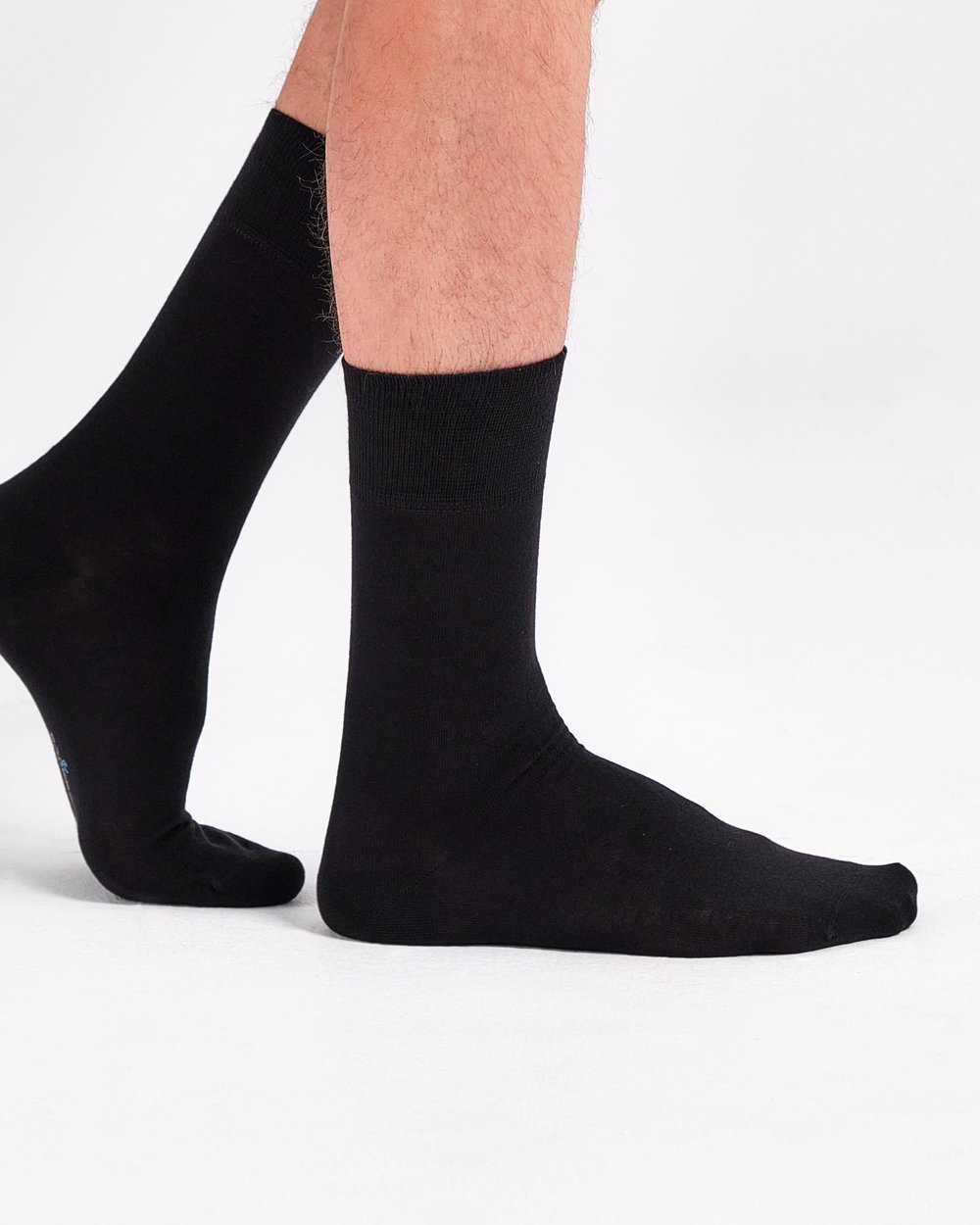 Erkek Dikişsiz 2li Bambu Çorap Siyah