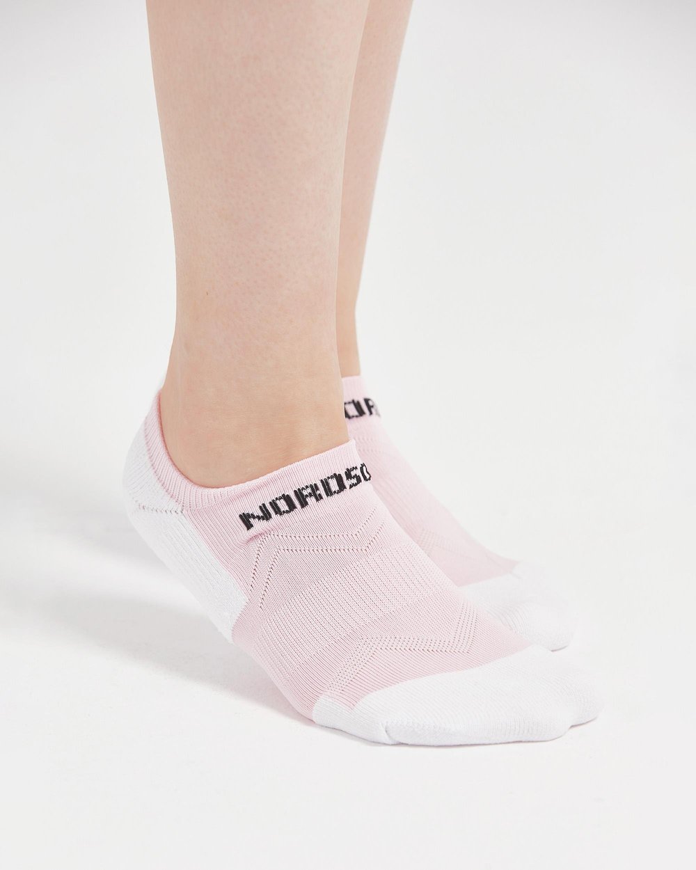 Kadın Görünmez 2li Spor Çorap Pembe Yeşil