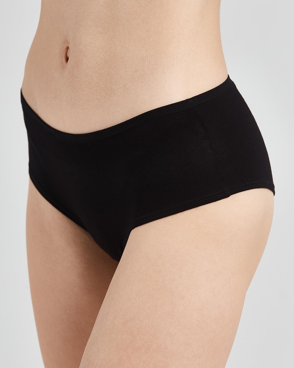 Kadın Dikişsiz Bambu 2li Hipster Külot Siyah