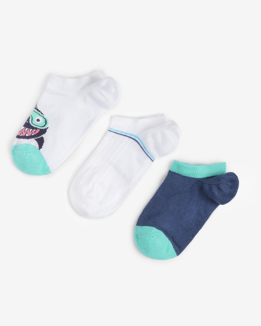 3'lü Erkek Çocuk Görünmez Kısa Patik Çorap