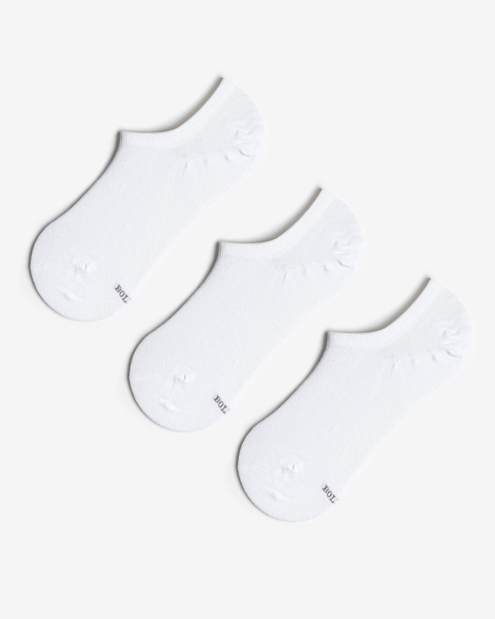 Unisex Premium Dikişsiz 3lü Görünmez Çorap Beyaz