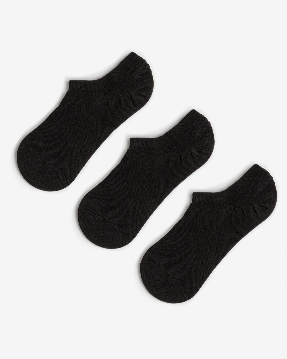 Unisex Premium Dikişsiz 3lü Görünmez Çorap Siyah 