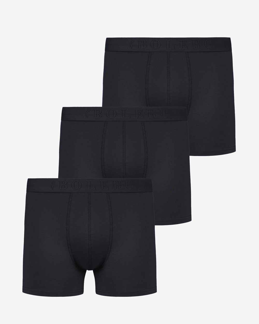 Erkek 3lü Pamuklu Boxer Siyah