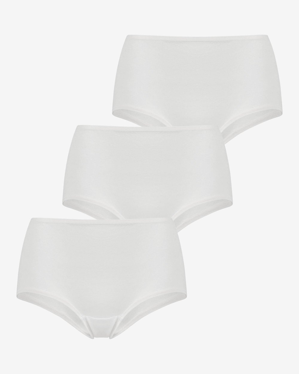 Kadın 3lü Yüksek Bel Slip Külot Beyaz