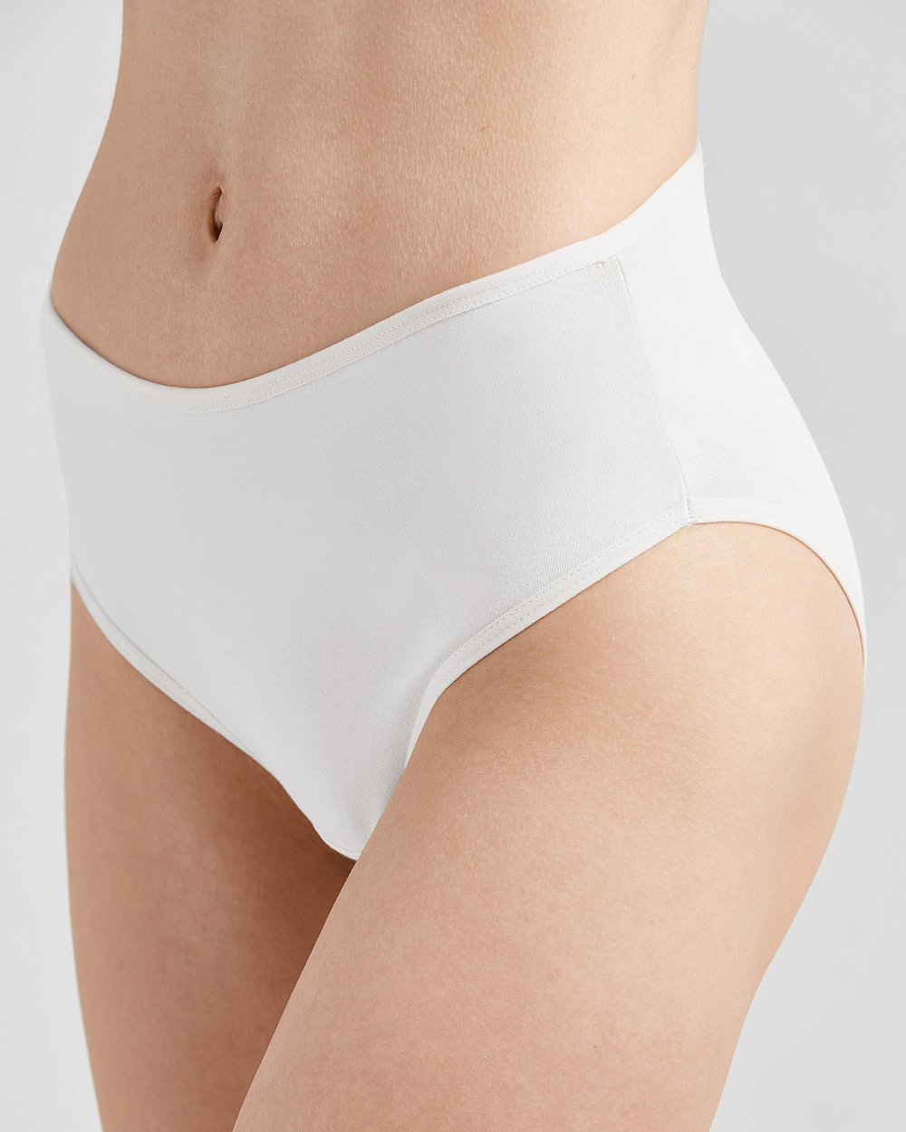 Kadın 3lü Yüksek Bel Slip Külot Beyaz