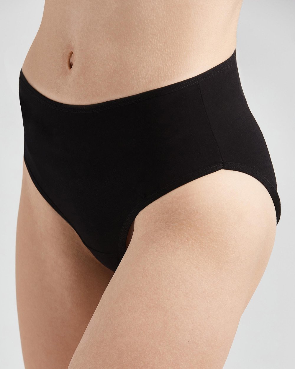 Kadın 3lü Yüksek Bel Slip Külot Siyah