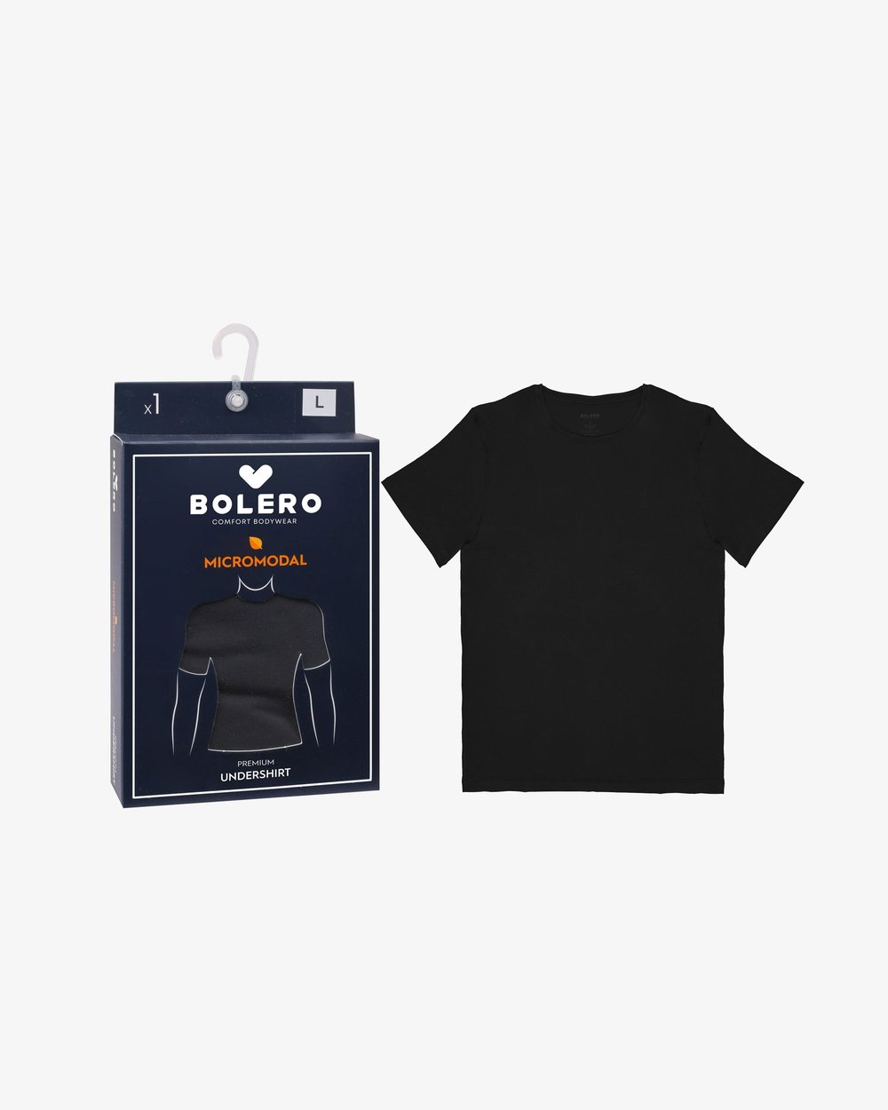 Erkek Premium Micromodal Bisiklet Yaka T-shirt Siyah