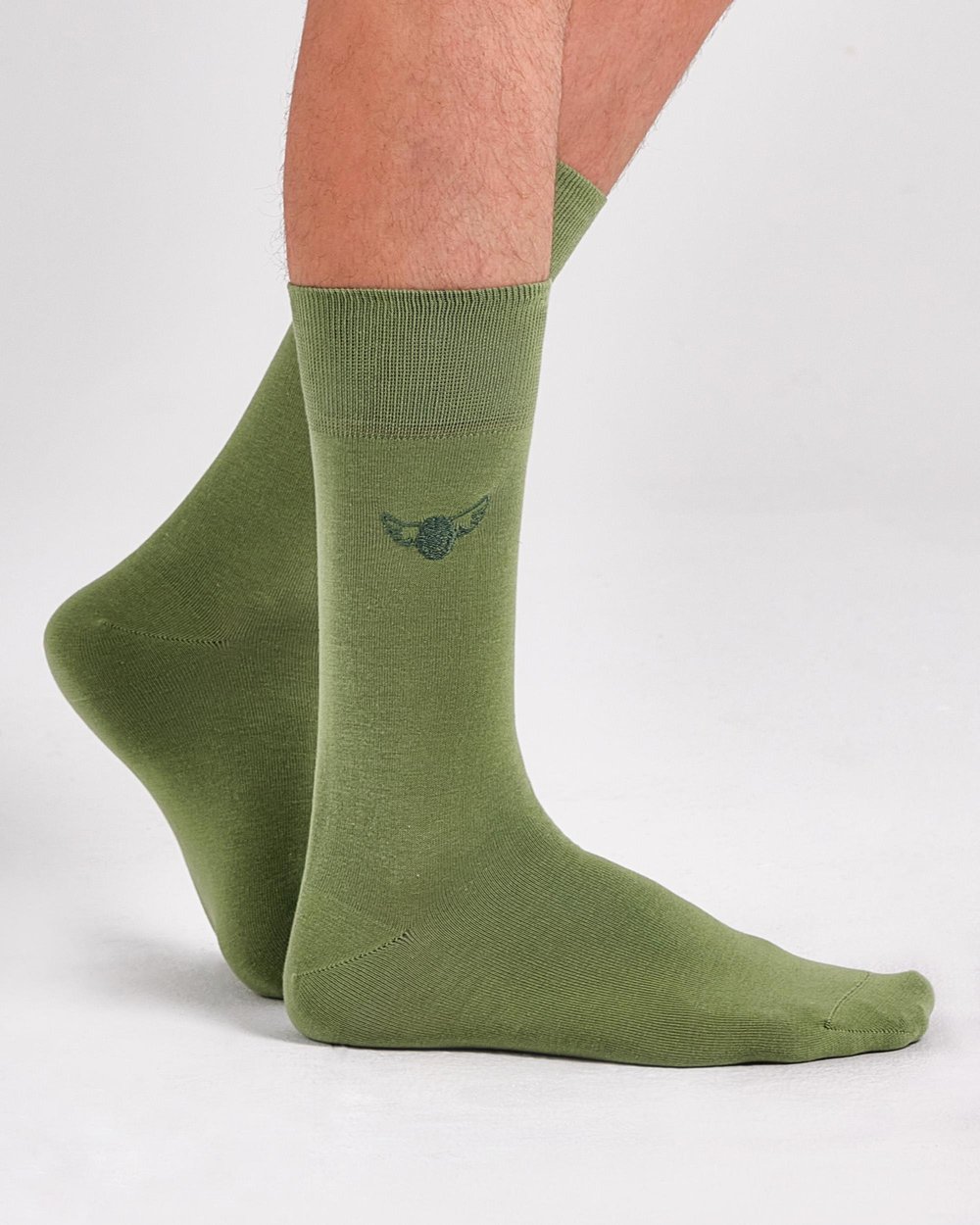 Çağla Yeşili Renkli Düz Merserize Çorap