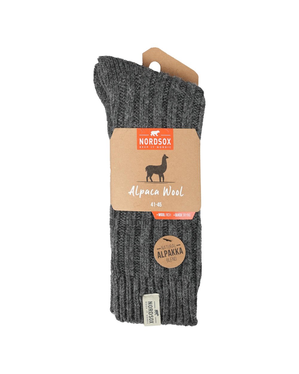 Erkek Alpaka Yün Kışlık Çorap Antrasit