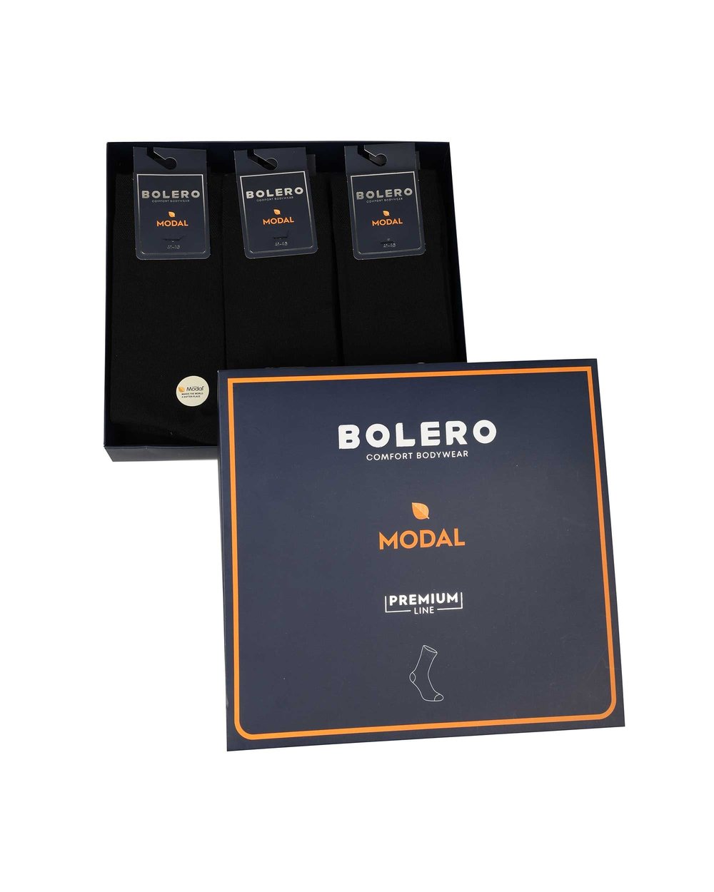 Erkek Premium Dikişsiz 12li Soket Modal Çorap Siyah