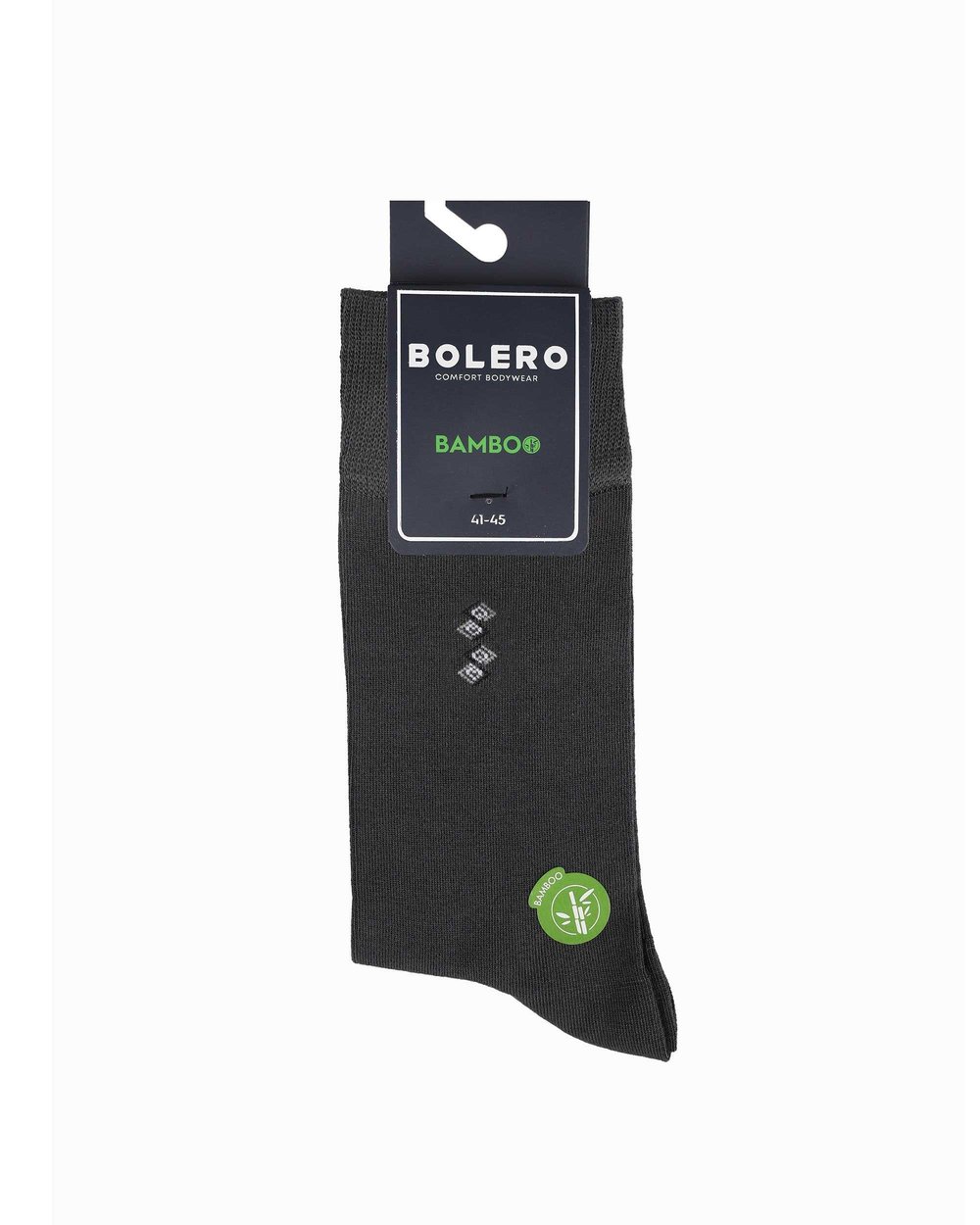 Erkek Premium Dikişsiz Bambu Çorap Füme Alt Alta Kare Desen