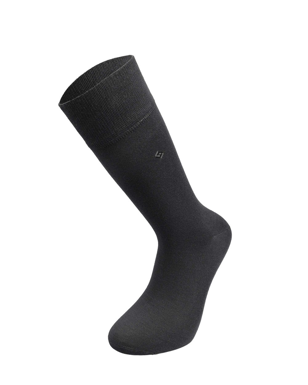 Erkek Premium Dikişsiz Bambu Çorap Füme İç İçe Kare Desen