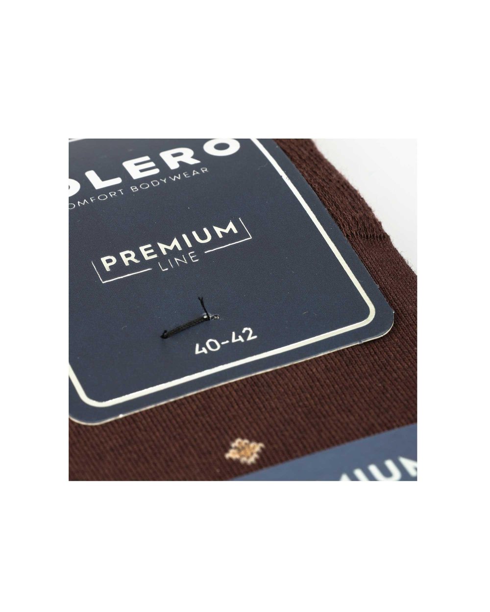 Erkek Premium Dikişsiz Pamuk Çorap Kahverengi Küçük Baklava Desen