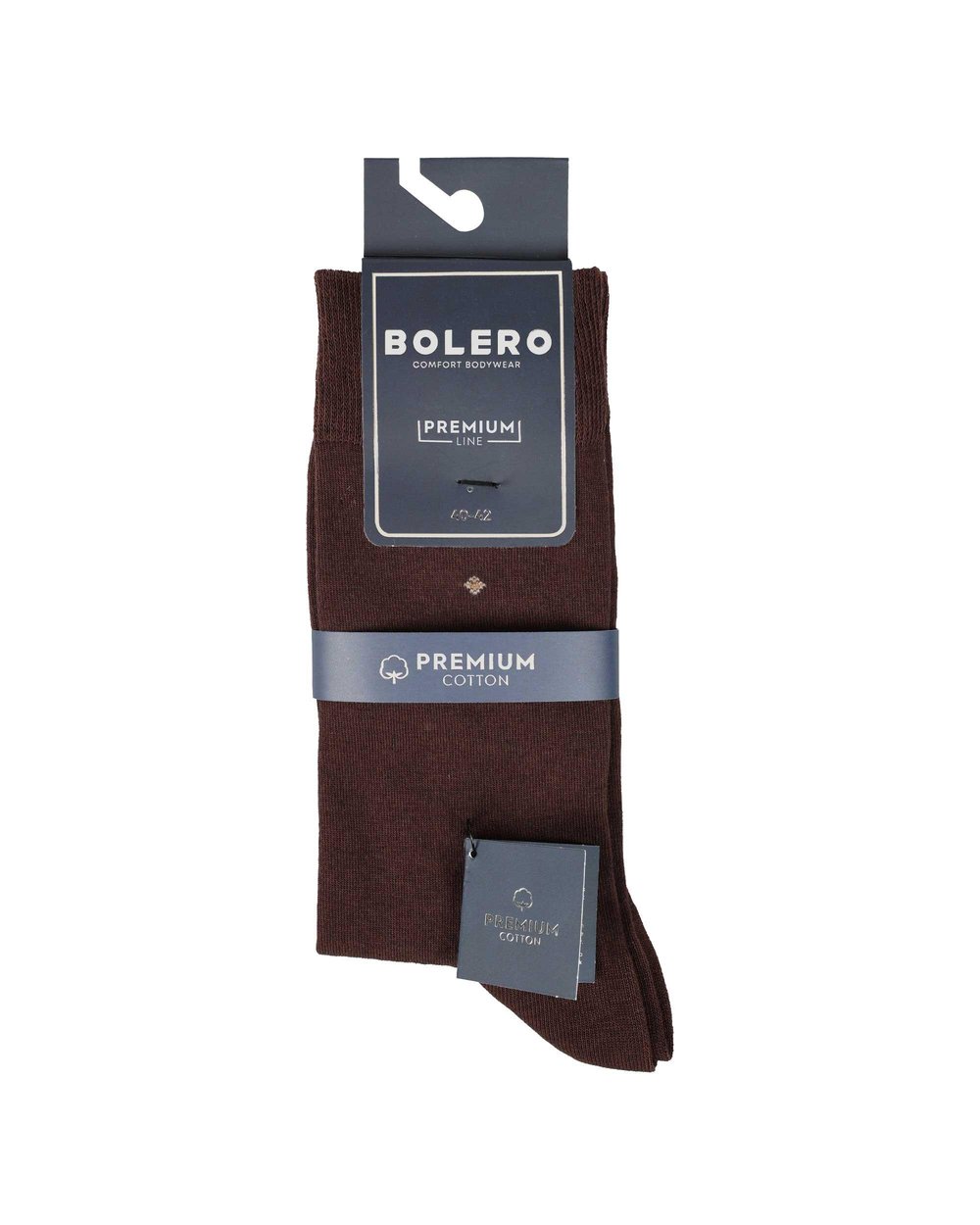 Erkek Premium Dikişsiz Pamuk Çorap Kahverengi Küçük Baklava Desen