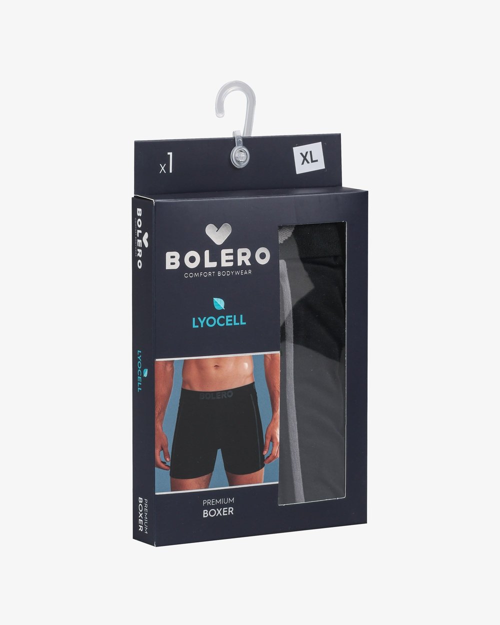 Erkek Premium Lyocell Boxer Siyah