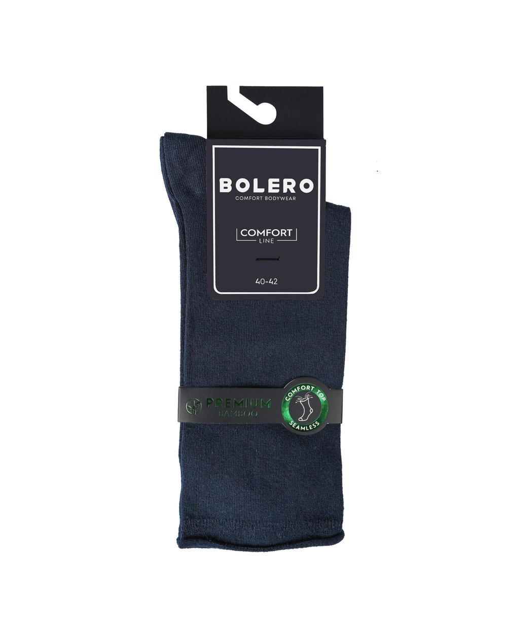 Erkek Roll Top Lastiksiz Dikişsiz Bambu Çorap Lacivert