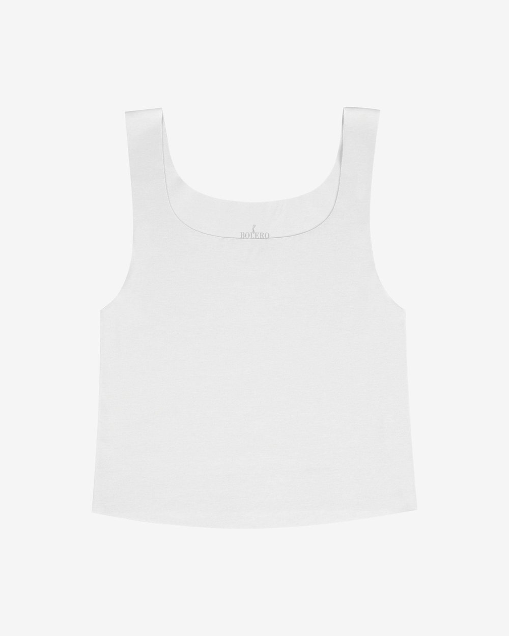 Kadın Dikişsiz Pima Pamuk Crop Atlet Beyaz