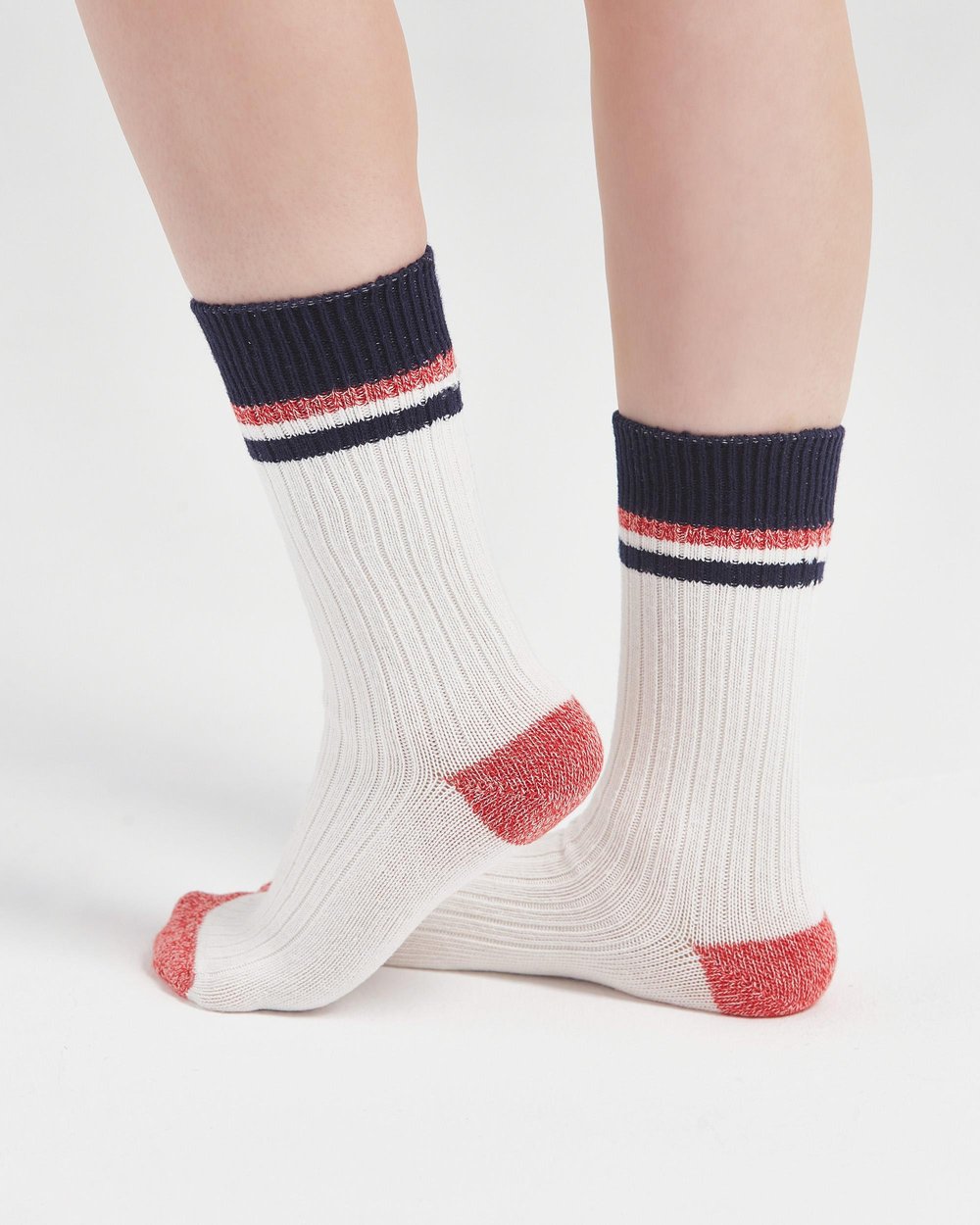 Kadın Fitilli Kışlık Çorap Ekru