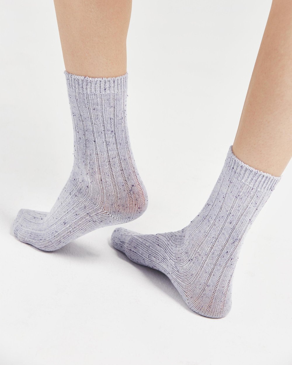 Kadın Kırçıllı Kışlık Bot Çorabı Mavi