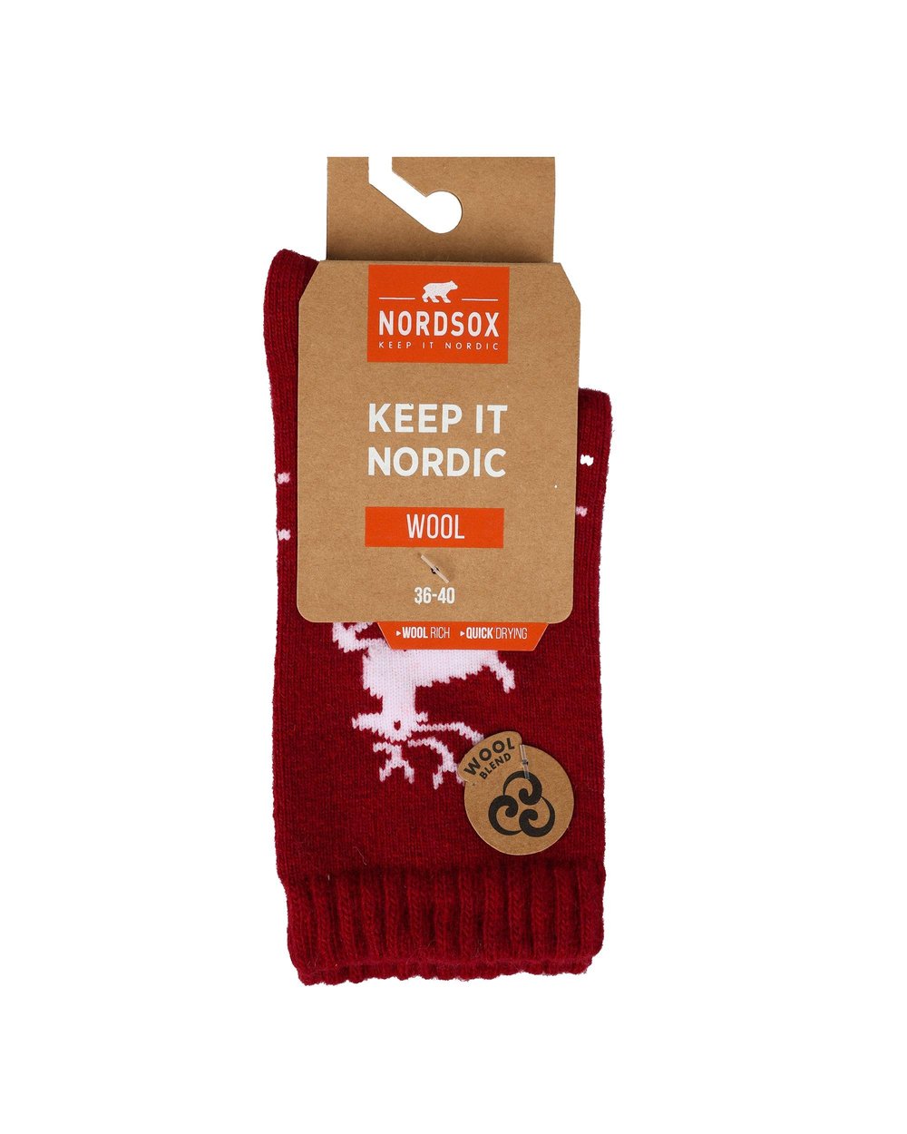 Kadın Lüks 3lü Angora Yün Çorap Geyik Desen 