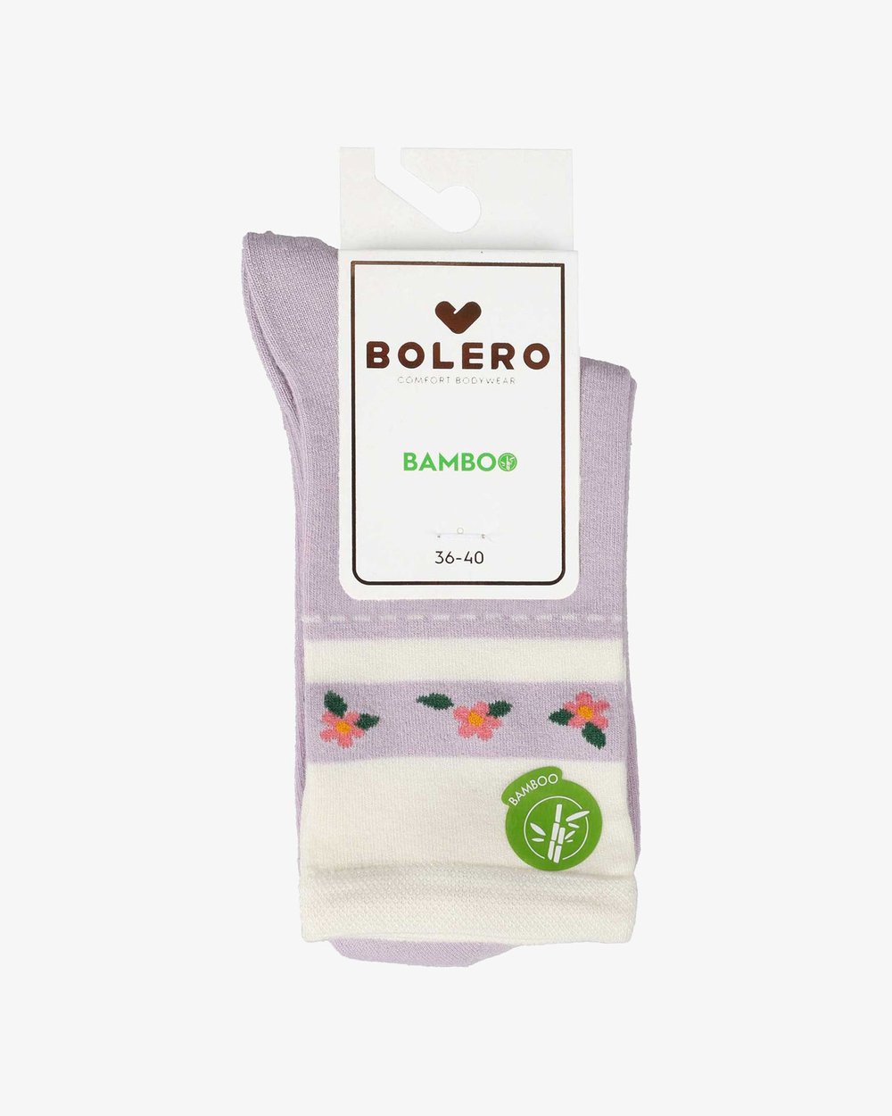 Kadın Premium Dikişsiz  Bambu Çorap Konç Çember Lila