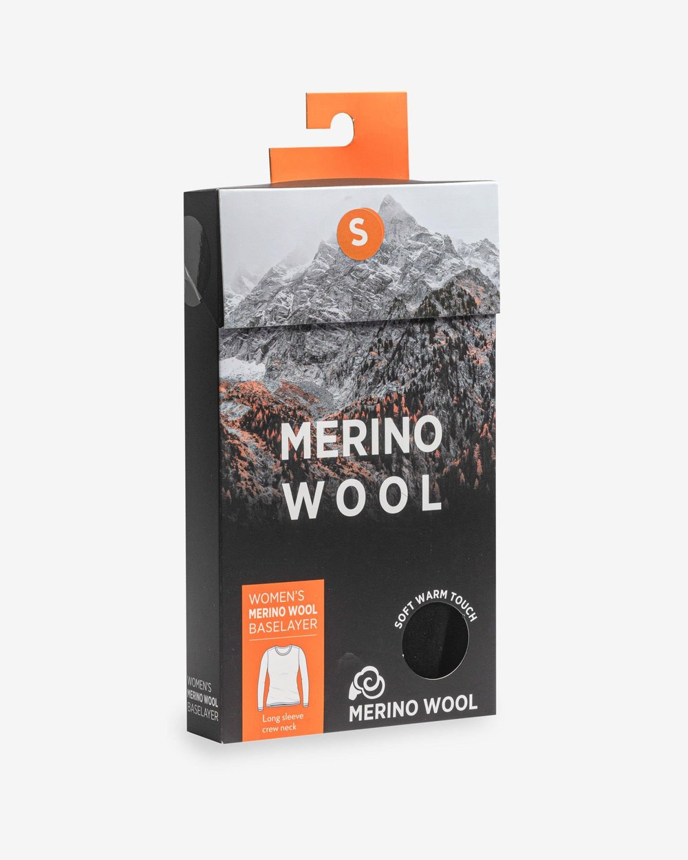 Kadın Termal Merino Yün İçlik Siyah Üst