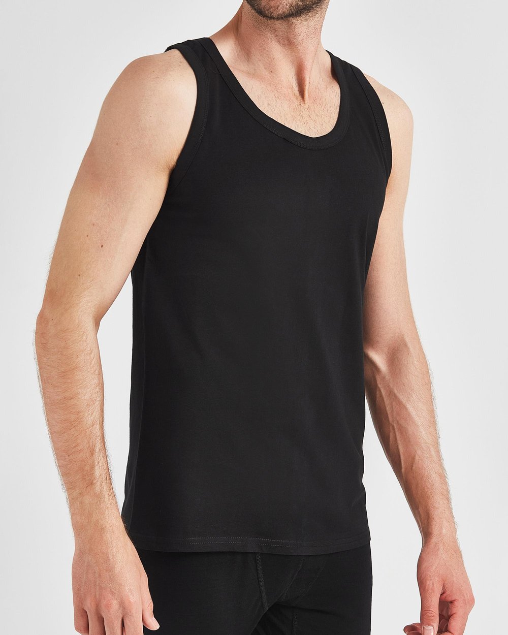 Erkek Penye Atlet Siyah