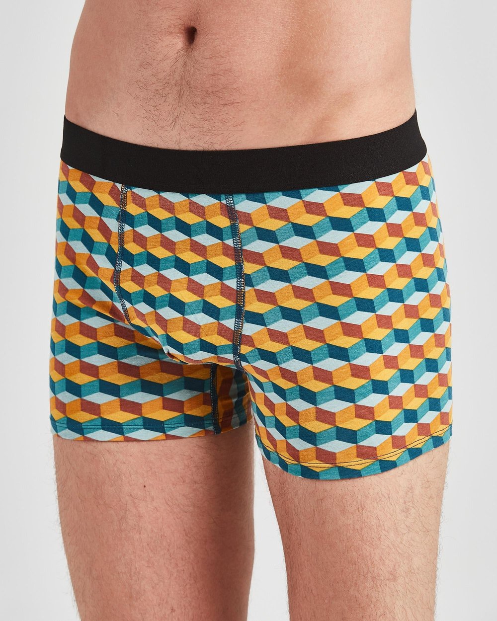 Erkek Boxer Renkli Küp Desen