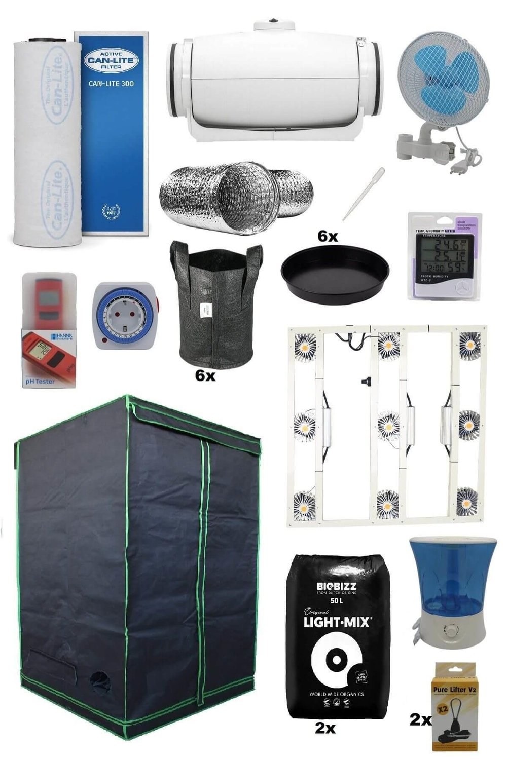 120x120x200 Bitki Yetiştirme Kabin Seti Pro